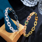 Light Luxury, Beauty, and Elegance Are Intertwined in This Hollow-Out Diamond-Encrusted Niche Design Bracelet