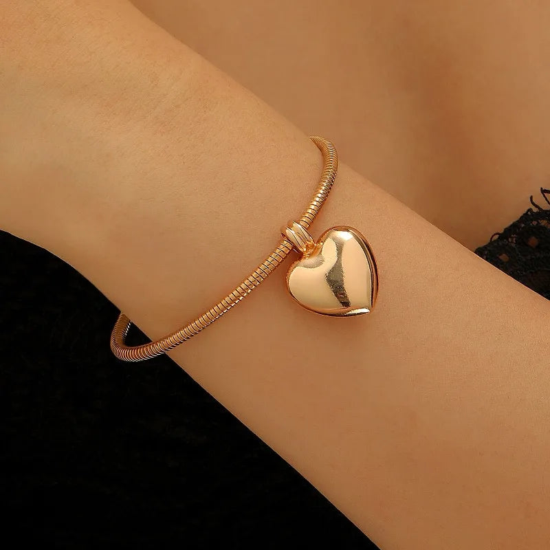 Simple Fashion Heart Collar Necklace, Elegant Feminine Jewelry Accessories, Wedding Party Valentine's Day Gift for Girlfriend