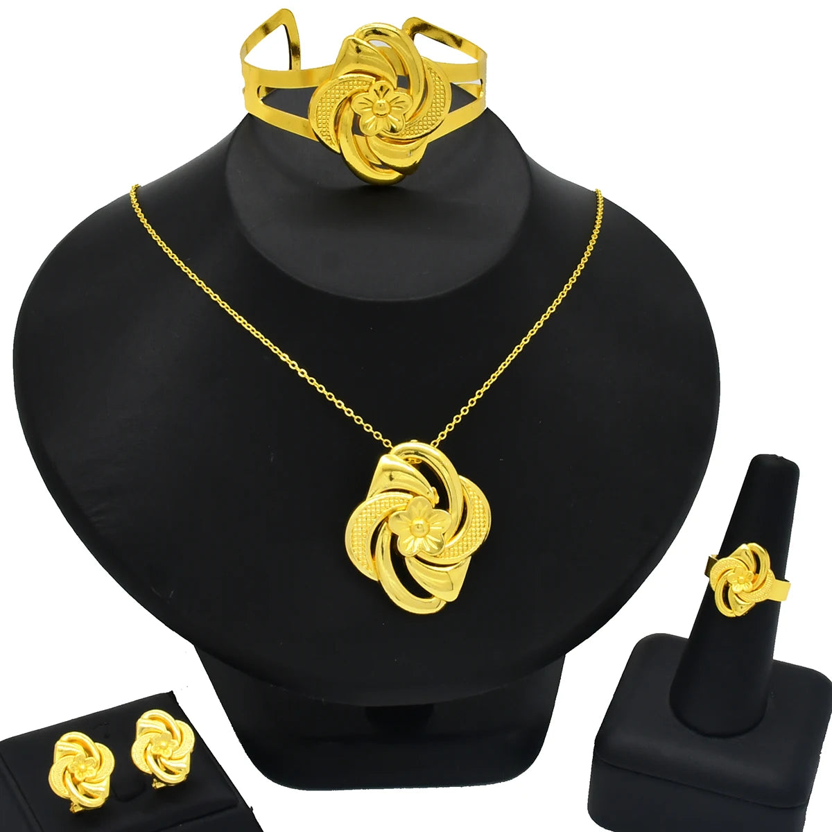 ANIID Nigeria Butterfly Cystal Jewelry Sets For Lady Wedding Ethiopian 24K Gold Color Necklace And Earing Jewellery Dubai Gift