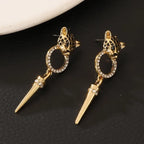 Trendy Personalized Cheetah Leopard Head Cone Pendant Earrings Fashionable Sexy Women's Quality Jewelry Accessories Luxurious