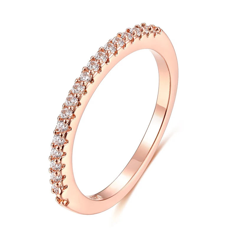 ChooseMe Square CZ Paved Austrian Zircon Engagement Ring