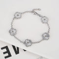 Hollow Metal Double sided Hollow Jewelry Set Sparkling Hot Selling Plum Blossom Jewelry Set Creative New Design For Women Clover