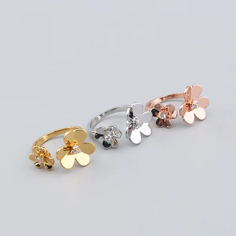Fashion jewelry Luxury Geometry Cubic Ziron Ring Engagement Bridal Finger Bracelets Jewelry copper Classic Lady Gift