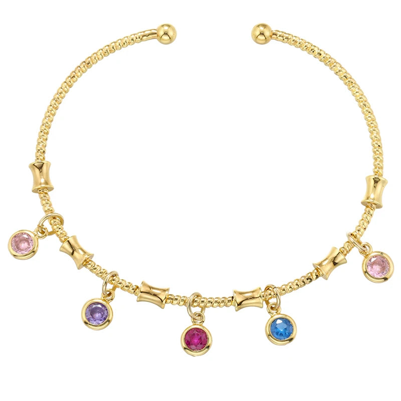 ChooseMe Gold-Color Romantic Round Charm Bracelet VL338
