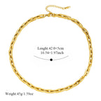 EILIECK Ensemble Collier et Bracelet Chaîne Faits Main en Acier Inoxydable 316L de Haute Qualité, Cadeau pour Femme, Nouveaux Bijoux de Mode Étanche