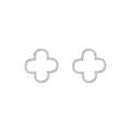 DOTIFI Stainless Steel Creative Hollow Four Plum Blossom Simple Style Four-Leaf Clover Handmade DIY Earrings Jewelry Accessories