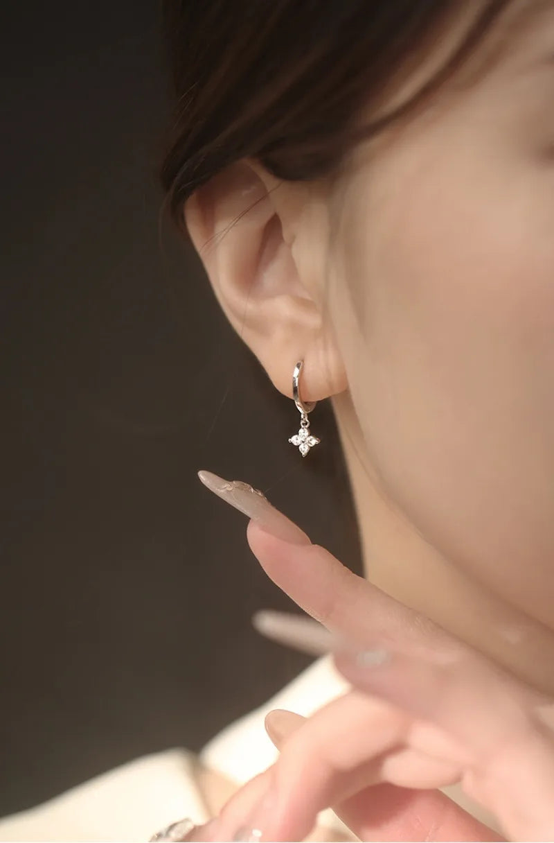 925 Sterling Silver Leaf Earrings for Women Trendy Earring Jewelry Prevent Allergy Party Accessories Gift