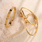 Elegant Nail Stainless Steel Stacked Bracelets for Women Luxurious Fashionable Jewelry for Parties Banquets
