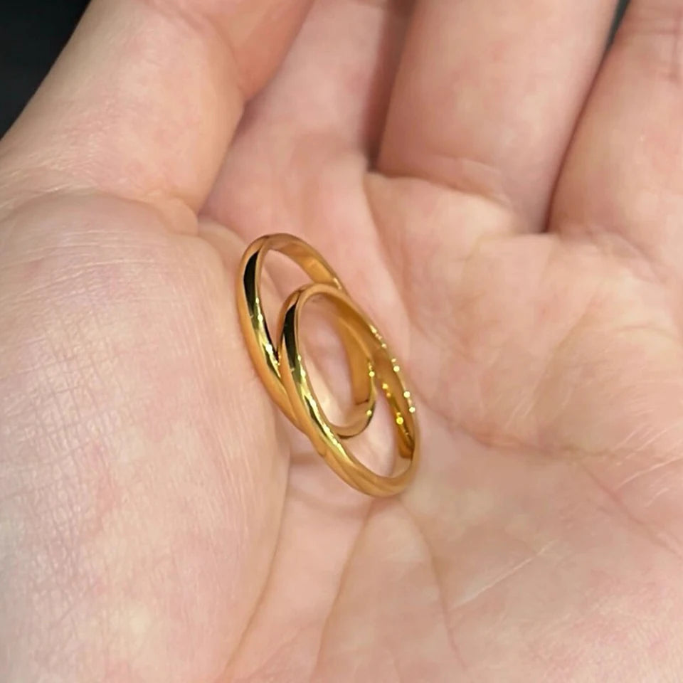 2mm Minimalist Stainless Steel Tail Ring for Women & Girls