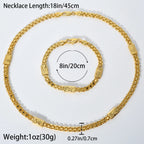 ChooseMe Dubai Hip Hop 18K Gold-Plated Link Chain Choker & Bracelet Set
