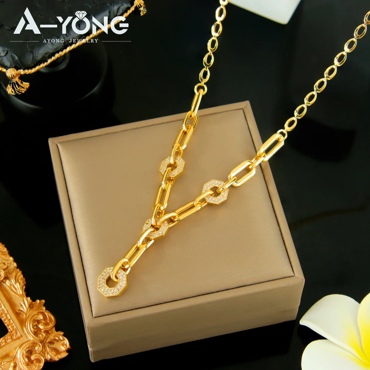 Dubai Gold Plated Italian Zirconia Set