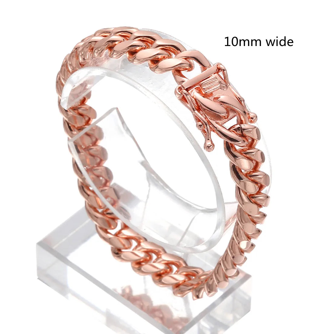 Stainless Steel Curb Cuban Link Chain Bracelet