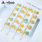 Fashion Arabic Dubai Gold-Color Charm Bracelet