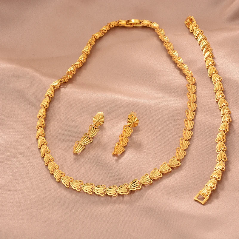 ChooseMe Gold-Color Trendy African Arabian Charm Wedding Jewelry Set