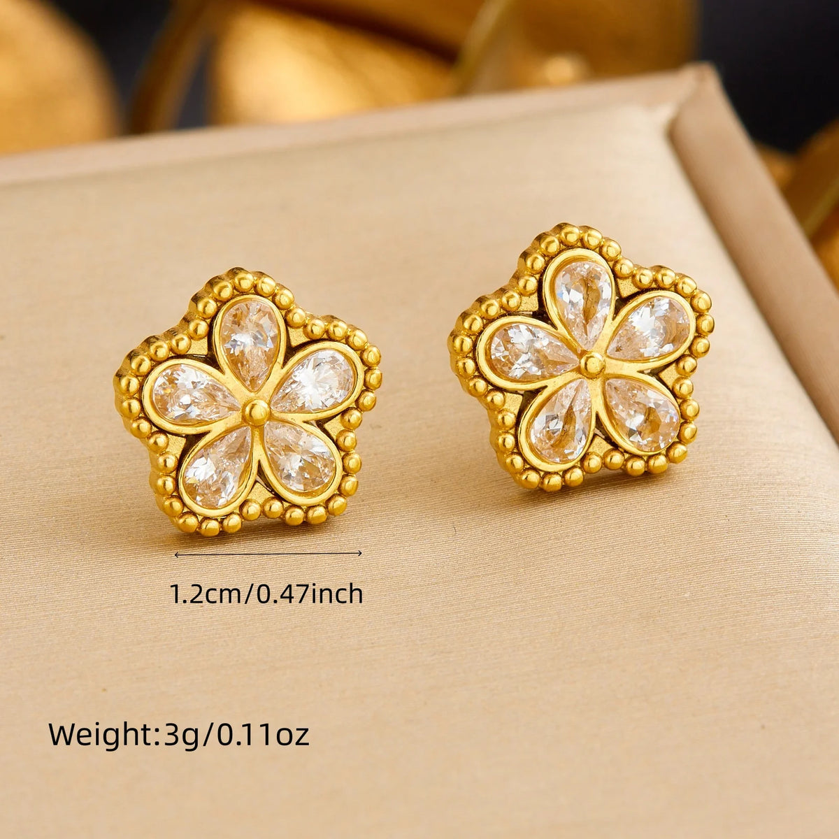 DIEYURO 316L Stainless White WaterDrop Crystal Inlay Flowers Necklace Bracelet Earrings Set Lady Classic Elegant Jewelry Sets