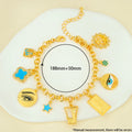 Bracelet de charme islamique italien plaqué or 21 carats, mode arabe