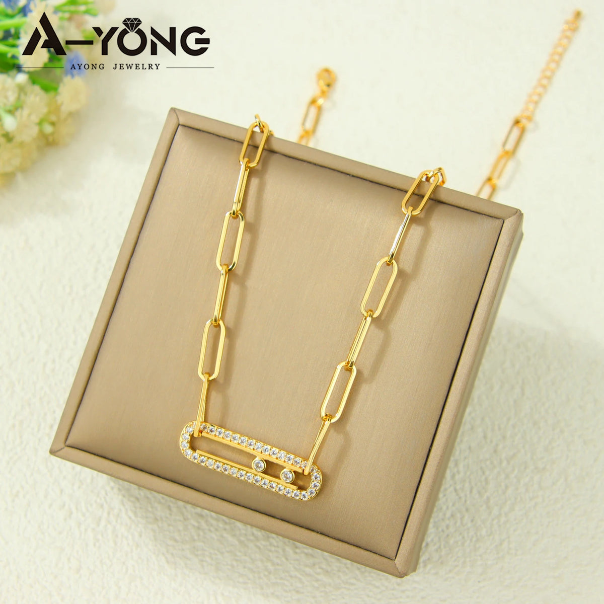Dubai 21k Gold Plated Italian Geometric Zirconia Jewelry Set
