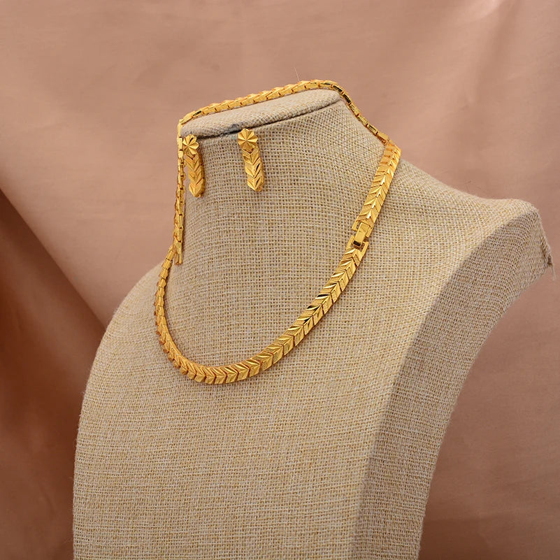 ChooseMe Ethiopian Gold-Color African & Arabian Charm Jewelry Set