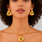 dubai 18k gold color jewelry set for woman wedding party necklace earrings sets indian jewelry set free shipping Wholesale