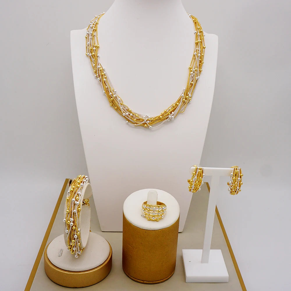 Brazilian Flower Italian Style Jewelry Set