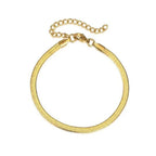 Amaxer Waterproof Filmy Snake Chain Bracelet for Women Girl Herringbone Stainless Steel Party Jewelry Friend Gifts