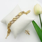 ChooseMe Dubai Gold Cuban Necklace & Earrings Jewelry Set
