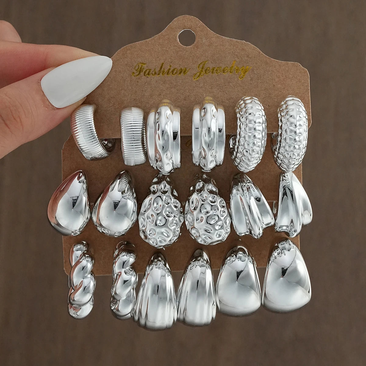 Vintage Punk Waterdrop Earring Set