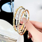 Silver & Honeycomb Gold Luxury Designer Bracelet