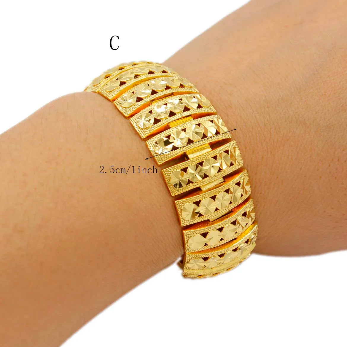 Adixyn(4 desigh)Luxury Gold Color Dubai Chain Link Bracelets For Women Men African Ethiopian Bangles Wedding Jewelry Party Gifts
