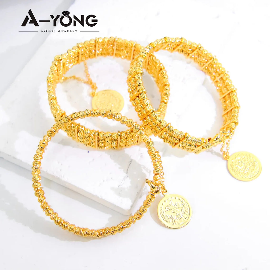 Bracelet jonc perlé multicouche islamique arabe de Dubaï