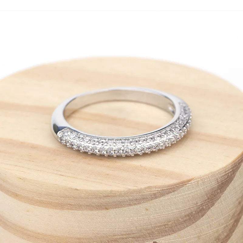 Luxurious Copper Zircon Bangles Set Women Crystal Pendant Bracelets Statement Ring Lady Fashion Jewelry