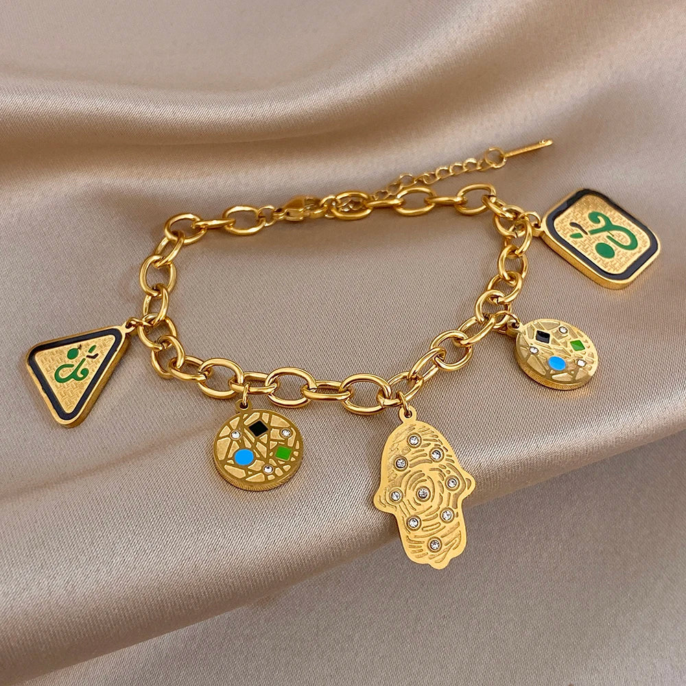 Greatera Classic Buddha's Hand Multi-Element Pendant Bracelet