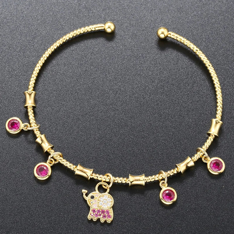 ChooseMe Gold-Color Romantic Round Charm Bracelet VL338