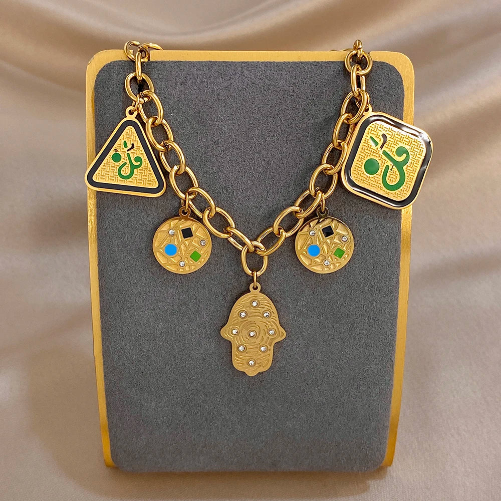 Greatera Classic Buddha's Hand Multi-Element Pendant Bracelet