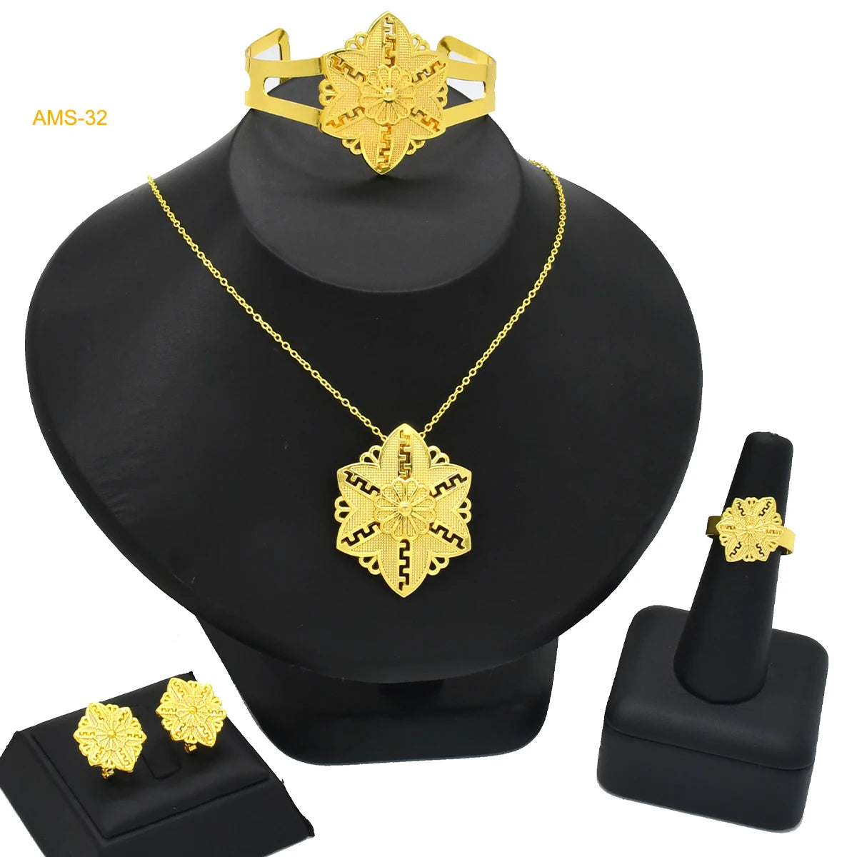 ANIID Nigeria Butterfly Cystal Jewelry Sets For Lady Wedding Ethiopian 24K Gold Color Necklace And Earing Jewellery Dubai Gift