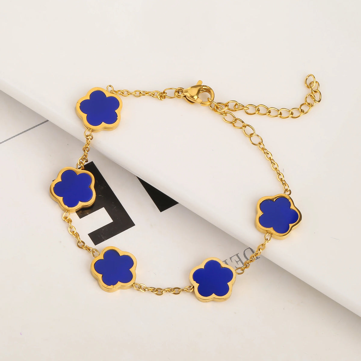 Silver/Gold Plated New Stainless Steel Jewelry Set Plum Blossom Five Leaf Flower Women's High Quality Accessories Clover