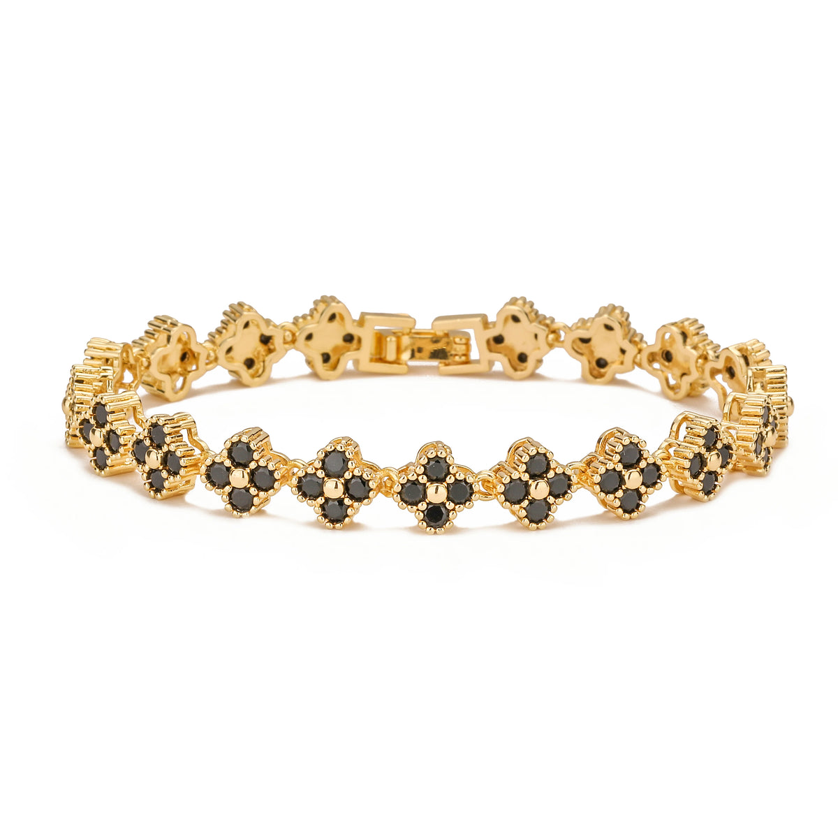 ChooseMe Brass Flower Necklace & Bracelet Jewelry Set