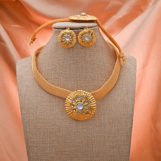 ChooseMe Ethiopian Gold-Color African & Arabian Charm Jewelry Set