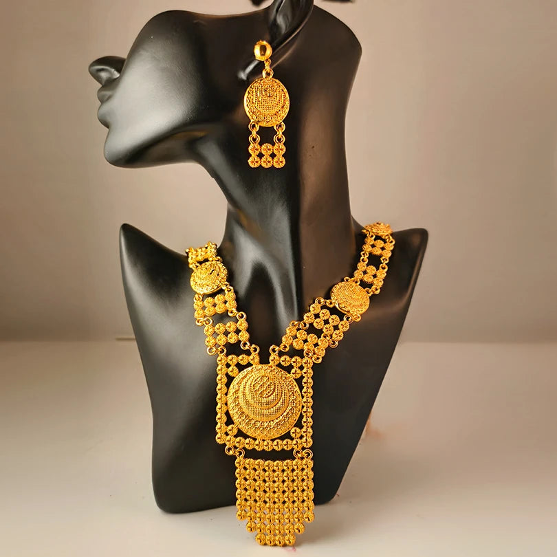 ChooseMe Arabic & Indian Style Gold-Color Bridal Jewelry Set