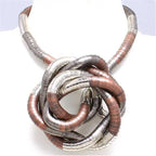 Collier Serpent Torsadé Flexible en Fer 5mm 90cm Bijoux Pliables 12 Couleurs Disponibles