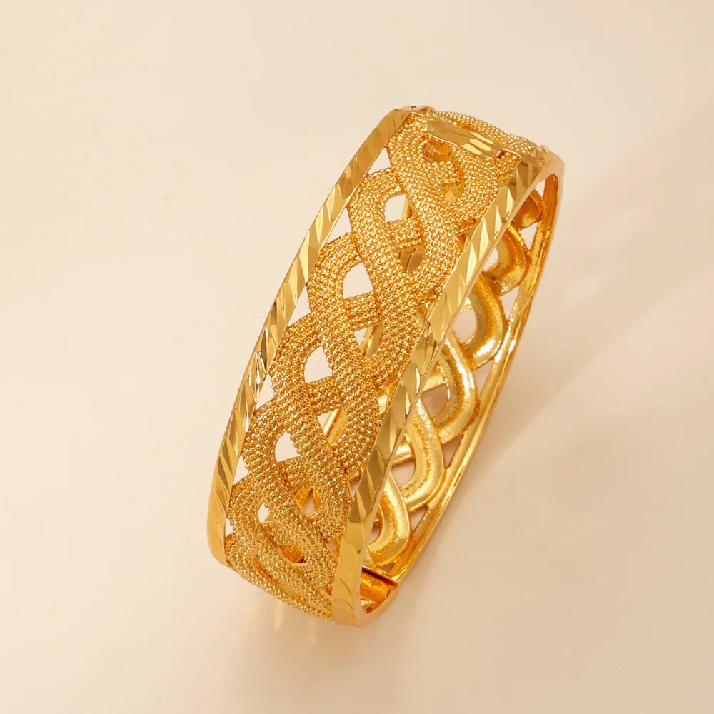 KDE Dubai Luxury Gold Arab Wedding Bracelet