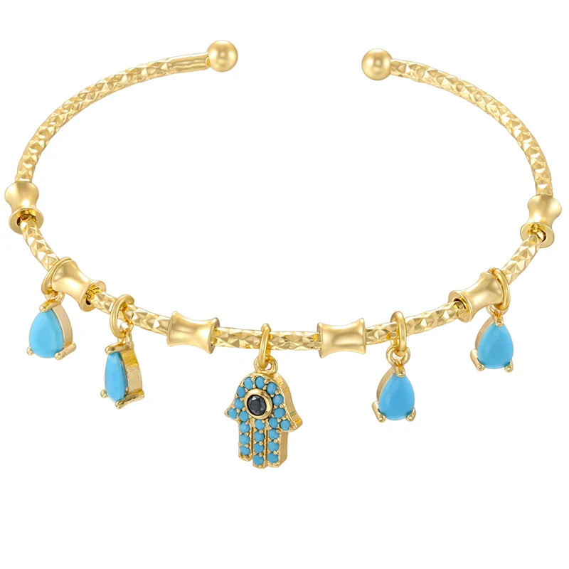 ChooseMe Gold-Color Romantic Round Charm Bracelet VL338