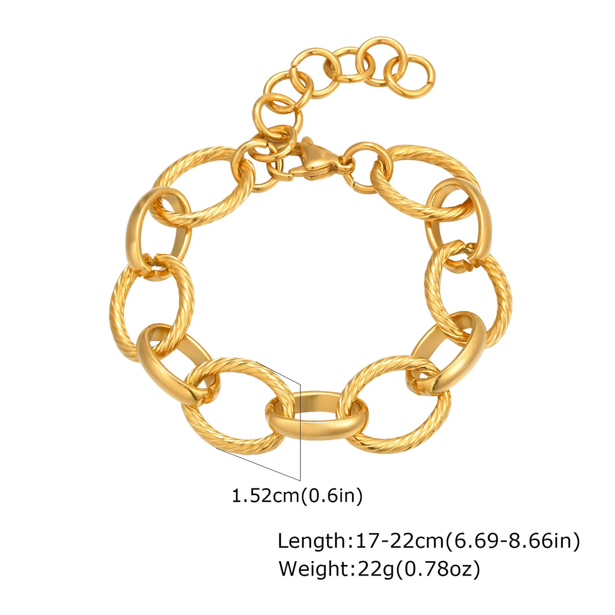 ChooseMe Gold Plated Layering Link Chain Bracelet