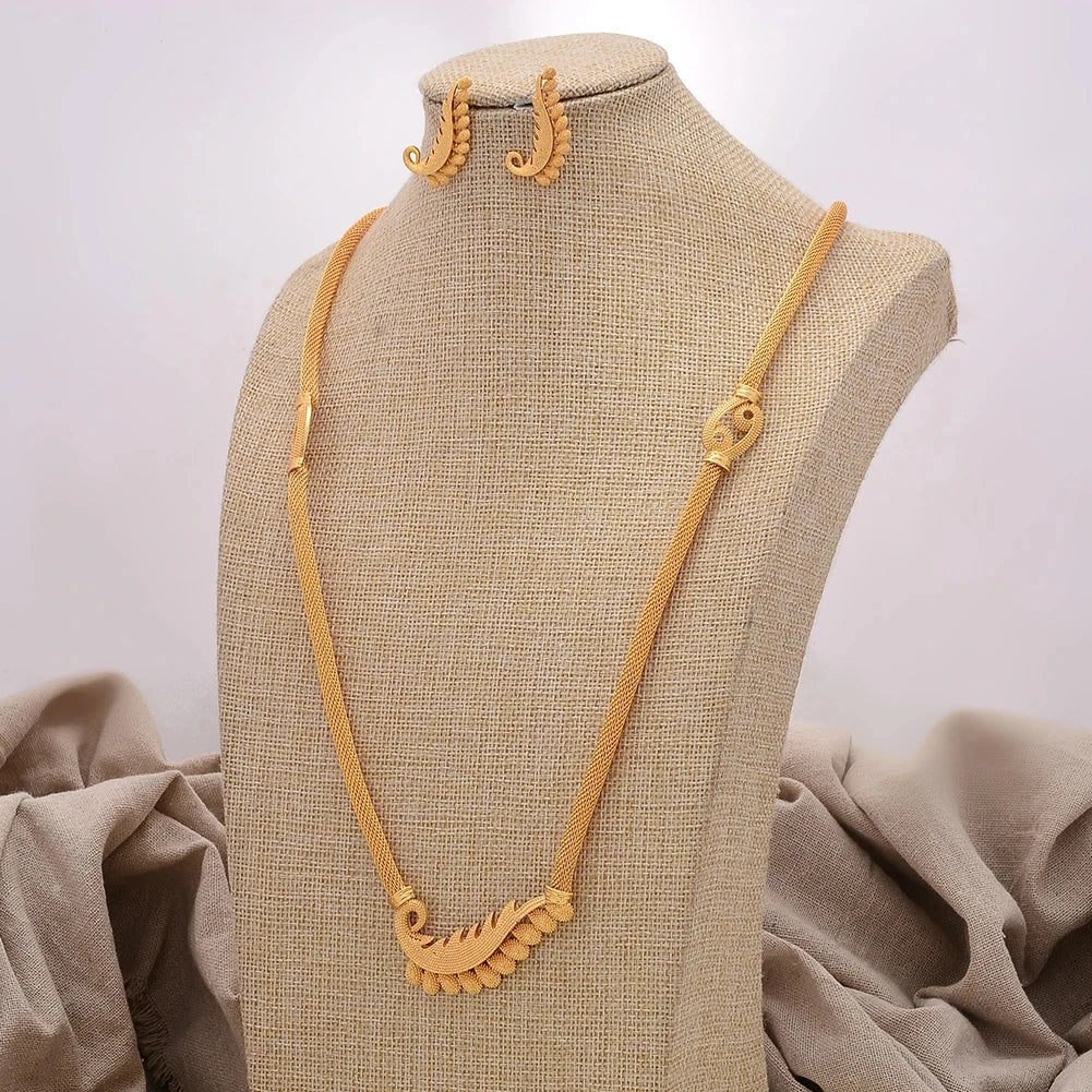 ChooseMe Gold-Color Trendy African Arabian Charm Wedding Jewelry Set