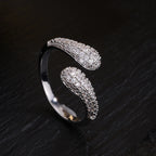 New Arrival Sparkling Zircon Brilliant Adjustable Open Engagement Ring