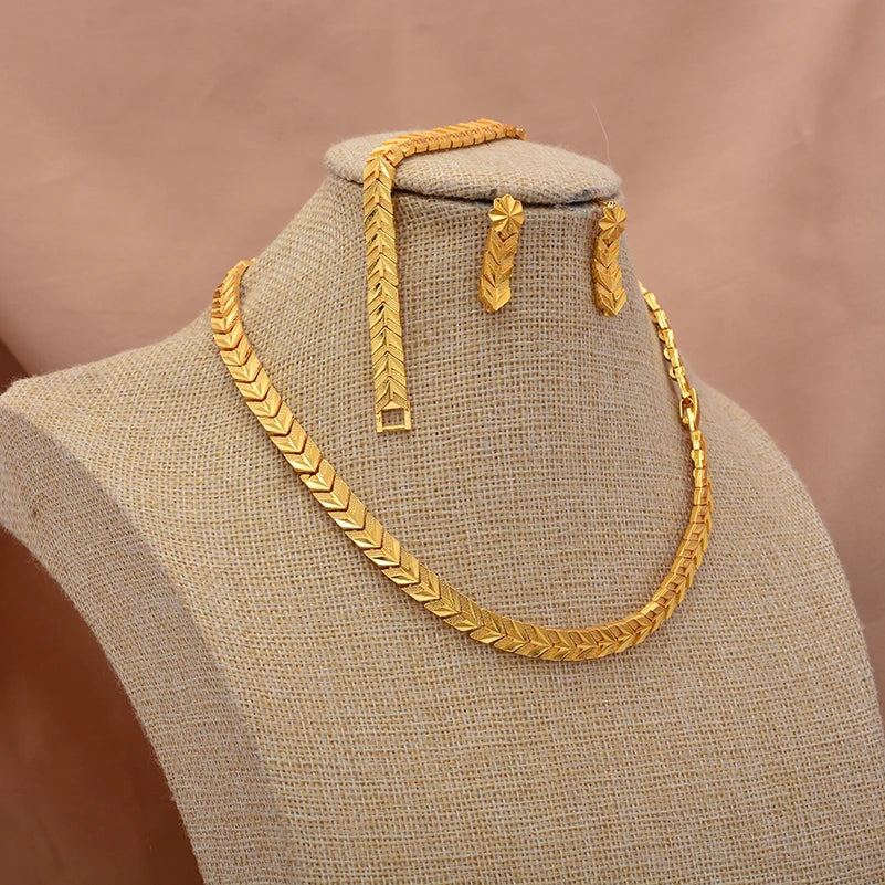 ChooseMe Ethiopian Gold-Color African & Arabian Charm Jewelry Set