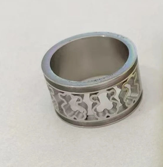 Hollow Love Heart Never-Fade Titanium Stainless Steel Ring