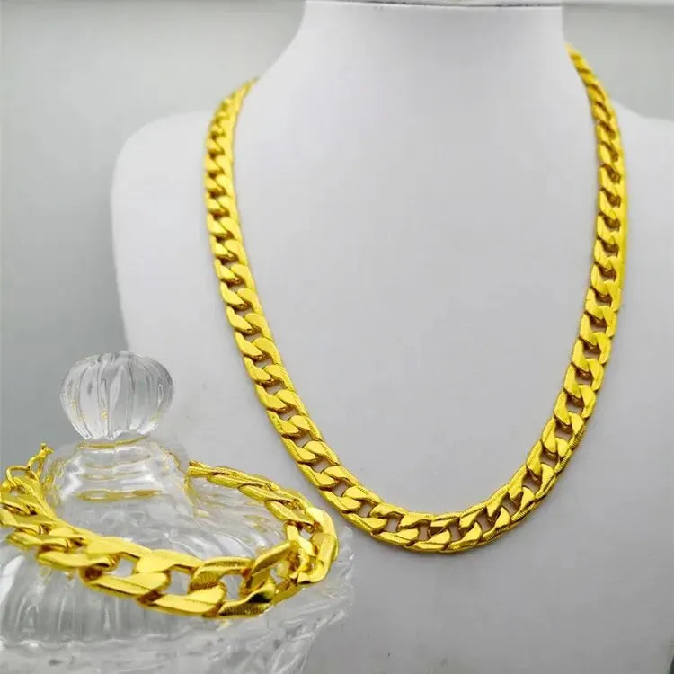 Classic High Quality Smooth Lock Chunky Chain Necklace