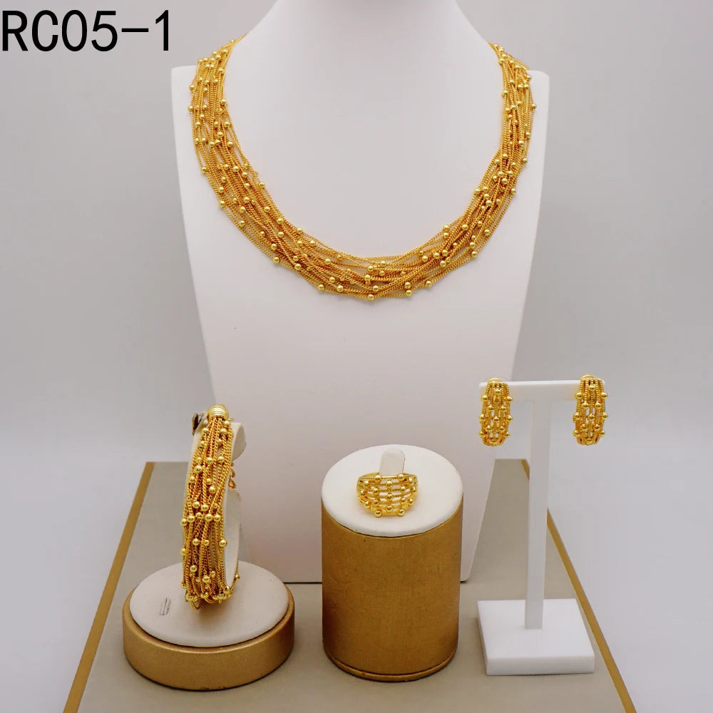 Brazilian Flower Italian Style Jewelry Set