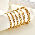 Bracelet à maillons superposés plaqué or ChooseMe
